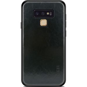 De schokbestendige TPU MOFI + PC + leder geplakt Case voor Galaxy opmerking van 9(Black)