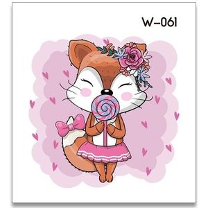50 stks Kinderen Cartoon Animal Flower Arm Sticker Water Transfer Tattoo Sticker (W-061)