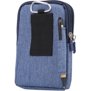 Universele Jeans Leisure-stijl lederen Case / taille Bag for Galaxy S9 PLUS & S8 PLUS & Opmerking 8 & S7 Edge / iPhone X & 7 & 7 & 6 Plus & 6s Plus / Huawei Mate 8  grootte: 18 0 x 11.0 x 2 5 cm (donkerblauw)