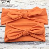2 in 1 moeder en Baby ouder-kind creatieve schattig Bowknot elastisch katoen haarband (oranje)