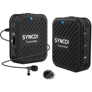 Synco-engragale draadloze microfoonsysteem 2.4GHz Interview Lavalier Revers Micre-ontvanger Kit voor telefoons DSLR Tablet Camcorder  Configuratie G1 (A1)
