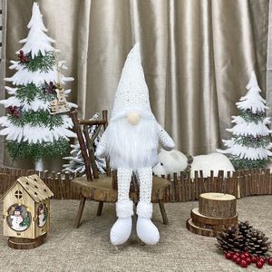 Kerstversiering Poppen Faceless Ouderen Dolls Window Decoraties (Wit)