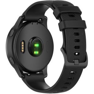20mm Siliconen band voor Huami Amazfit GTS / Samsung Galaxy Watch Active 2 / Gear Sport(Zwart)
