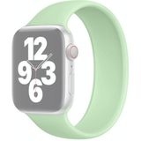 For Apple Watch Series 6 & SE & 5 & 4 40mm / 3 & 2 & 1 38mm Solid Color Elastic Silicone Replacement Wrist Strap Watchband  Size:L 156mm (Green)