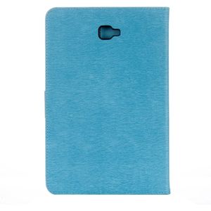 Voor Galaxy Tab een 10.1 (2016) / P580 eenvoudige stijl horizontale Flip leren Case met houder & kaartsleuven & portemonnee (blauw)