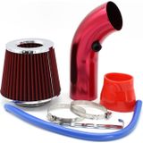 Universal Car Cold Air Intake Kit Gemodificeerde Aluminium Tube 76mm / 3inch Mushroom Head Style Air Filter (Rood)