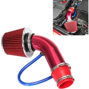 Universal Car Cold Air Intake Kit Gemodificeerde Aluminium Tube 76mm / 3inch Mushroom Head Style Air Filter (Rood)