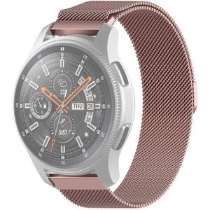 For Honor Magic Watch 2 / Galaxy Active2 Milan Roestvrij stalen mesh band 22MM (Roze)
