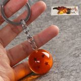 Anime Dragon Ball 7 sterren ballen 2.7 cm PVC cijfers speelgoed sleutelhanger (4 sterren)