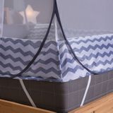 Rits Dubbele deur gratis installatie draad Yurt opvouwbare muskietennet  grootte: 150x200x145 cm (Blauw)