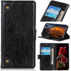 Voor Nokia X10 / X20 Koper Buckle Nappa Texture Horizontale Flip Lederen Case met Houder & Card Slots & Portemonnee (Zwart)