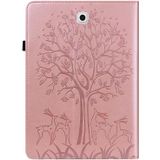 Voor Samsung Galaxy Tab S2 9.7 Tree & Deer patroon geperst afdrukken Horizontale flip PU lederen tas met houder & kaartslots