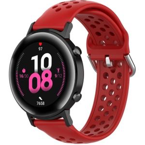 Voor Huawei Watch GT2 42MM 20mm Clasp Solid Color Sport Polsband Watchband (Rood)