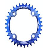 MOTSUV ronde smalle brede Chainring MTB fiets 104BCD tand plaat onderdelen elliptische plaat 36T (blauw)