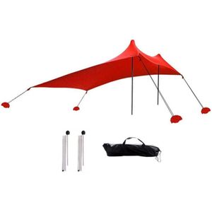 Outdoor Beach Lycra Canopy Camping Tent Sunshade Fishing Tent  Size: 210x200x150cm(Red)