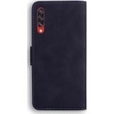 Voor Samsung Galaxy A70 / A70S Skin Feel Pure Color Flip Leather Phone Case (Black)
