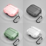 2 stks Oortelefoon Beschermkap TPU Airbag Transparante Beschermhell voor Airpods Pro (Transparent Pink)
