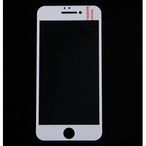 Voor de iPhone 7 Plus Silk afdrukken Screen Protector 0 26 mm 9H oppervlakte hardheid 2.5D explosieveilige getemperd glas scherm Film(White)