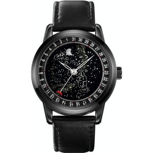 SKMEI 2116 multifunctioneel heren 30M waterdicht mode-casual quartz horloge (zwart leer)