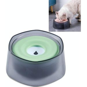 Pet Drijfvermogen Drinkkom Splash-Proof Water voor honden en katten drinkwater bowl (Groen)