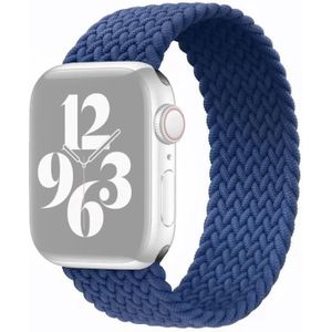 Single-turn nylon geweven horlogeband voor Apple Watch Series 6 & SE & 5 & 4 40mm / 3 & 2 & 1 38mm  Maat:L(Blauw)