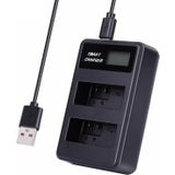 Smart LCD Display USB Dual Charger voor PANASONIC DMW-BMB9E(T)