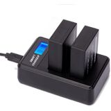 Smart LCD Display USB Dual Charger voor PANASONIC DMW-BMB9E(T)