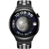 Voor Huawei Watch 4 siliconen horlogeband met twee kleuren rond gat (zwart wit)
