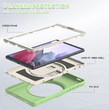 Voor Samsung Galaxy A7 Lite T220 / T225 360 Graden Rotatie PC + TPU-beschermhoes met houder en handriem (Matcha Green)