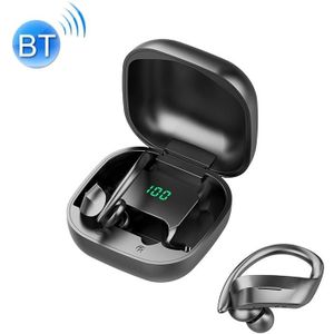 258 Draadloze Bluetooth-oortelefoon met oplaadbox & digitaal display  ondersteuning Touch & HD Call & Voice Assistant & NFC (Zwart)
