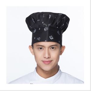 Hotel Coffee Shop Chef Hat Wild Anti-fouling Print Cap  Size:One Size (Crown patroon)