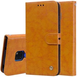 Business stijl olie Wax textuur horizontale Flip lederen case voor Huawei mate 20  met houder & kaartsleuven & portemonnee (bruin)