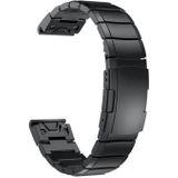 Voor Garmin Fenix 6 Pro GPS 22 mm Tortoise Shell roestvrijstalen horlogeband