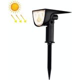 Zonneprojectie licht outdoor IP65 waterdichte LED landschapstuin grond plug licht decoratieve gazon lamp (warm wit)