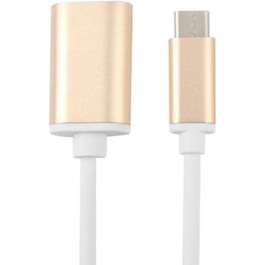 20cm metaal hoofd USB 3.1 Type-c Male naar USB 3.0 Female Adapter Kabel  Voor Samsung Galaxy S8 & S8 PLUS / LG G6 / Huawei P10 & P10 Plus / Xiaomi Mi 6 & Max 2 nl andere Smartphones(Goud)