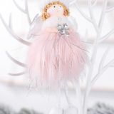 3 PCS Kerstversiering Pluche Girl Angel Hanger Kerstboom Hanger Gift  Style: Five Star Angel (Roze)