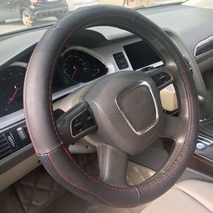 Universal Car Genuine Leather Sport Version Steering Wheel Cover  Diameter: 38cm (Zwart)