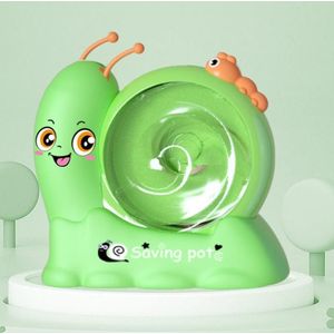 17 x 8 x 15 5 cm kinderslak roterende muntbank cartoon spaarpot speelgoed met verlichting en muziek