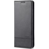 Voor Samsung Galaxy S21 FE AZNS magnetische kalf textuur horizontale flip lederen geval met kaart slots &houder & portemonnee (zwart)