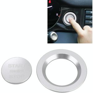 Auto Motor Start Key Push Button Ring Trim Metalen Sticker Decoratie voor Land Rover / Jaguar (Zilver)