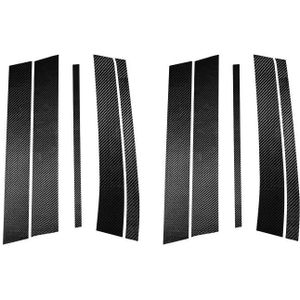 10 in 1 auto koolstofvezel deur en raam pilaar decoratieve sticker voor Volvo XC90 2003-2014  links en rechts rijden universeel
