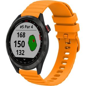 Voor Garmin Approach S40 20 mm golvend stippenpatroon effen kleur siliconen horlogeband