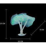 Aquarium artikelen decoratie silicone simulatie fluorescerende sucker kwallen  grootte: 10 * 10 * 9cm (groen)