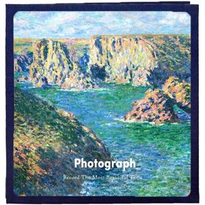 Art Retro DIY geplakte film Fotoalbum Familie Paar Herdenkings Grote Capaciteit Album  Kleur: 18 Inch Bell Island (30 White Card Inner Pages)