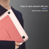 Ingebouwde magnetische ontwerp verstelbare automatische adsorptie laptop PU stand (roze)