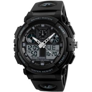 SKMEI 1270 Heren Waterdicht Dual Display Digitaal Horloge Outdoor Sports Watch (Grijs)