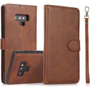 For Samsung Galaxy Note9 Calf Texture 2 in 1 Detachable Magnetic Back Cover Horizontal Flip Leather Case with Holder & Card Slots & Wallet & Photo Frame(Brown)