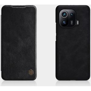 Voor Xiaomi Mi 11 Pro Nillkin Qin Series Crazy Horse Texture Horizontale Flip Lederen Case met kaartsleuf