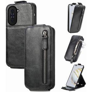 Voor Huawei Nova 10 Pro Zipper Wallet Vertical Flip Leather Phone Case (Zwart)