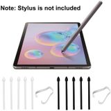 6 in 1 Universele Stylus Pen Vervangende Potlood Tips Voor Samsung Galaxy Tab S8 / S7 / S6 / Galaxy Note20 / Note10 / S23 Ultra / S22 Ultra(Wit)